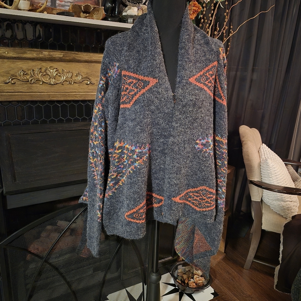 Dreamers Multicolor Knit Sweater XL Aztec